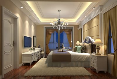 簡(jiǎn)歐風(fēng)格四居室200平米12萬(wàn)-保利百合花園裝修案例